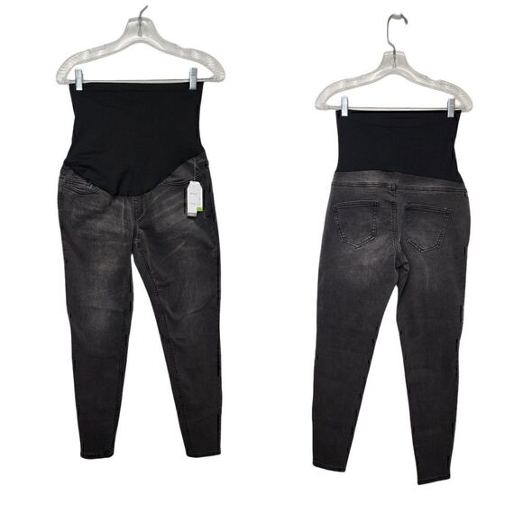TIME AND TRU FULL PANEL MATERNITY SKINNY JEANS SIZE SMALL (4-6) Black - Picture 1 of 5